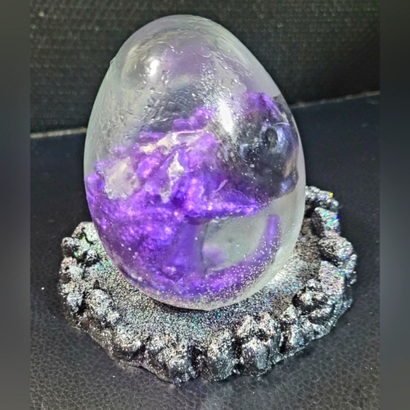Handmade Resin Baby Dragon Egg in Nest. - Picture 6 of 16